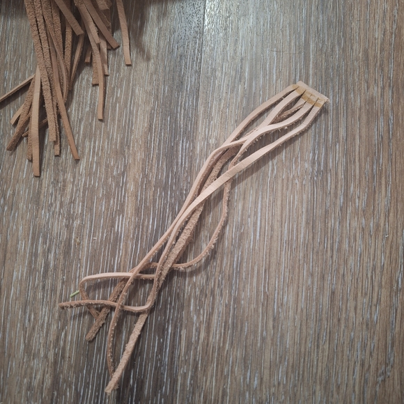 Cocobelle Isabella Natural Raffia & Leather Fringe with Beaded Details Tote Bag - Picture 12 of 12